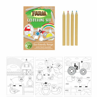 ECO FRIENDLY - Set za risanje Kmetija (25 kos.)