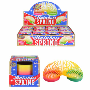 RETRO TOYS - MAVRIČNA SPIRALA Ø 6,5 CM V DISPLAYU (12 kos)