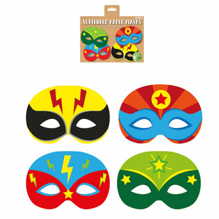 ECO FRIENDLY - PAPIRNATE MASKE SUPERJUNAKI (1 pakiranje po 12 kos.)