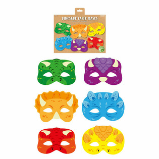 Papirnate Maske Dinozavrov ECO (12 kosov)