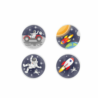 MIX VESOLJE / SPACE - SKOČICE Ø3.3 Cm. (100 kos)