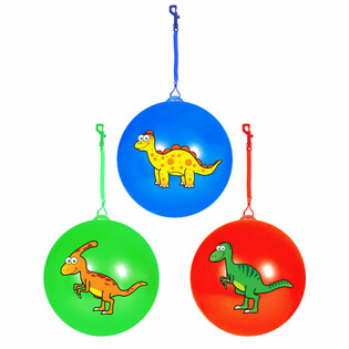 ŽOGA DINOZAVER Z VRVICO / BUNGEE ŽOGA &Oslash;23 Cm (24 kos)