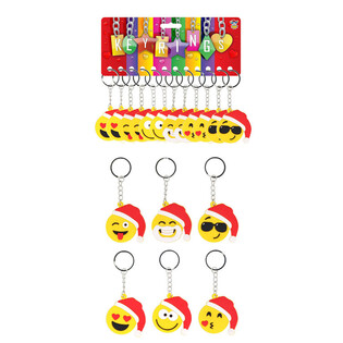 BOŽIČNI OBESKI ZA KLJUČE SMILEY (12 kos)