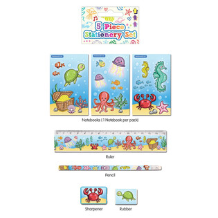 5-delni pisalni komplet Sea Life (24 kos.)