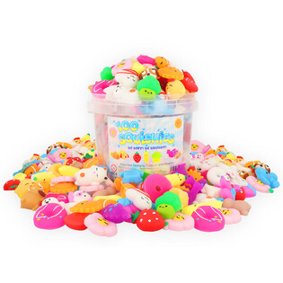 Mešane squishy figurice v vedru (100 kosov)
