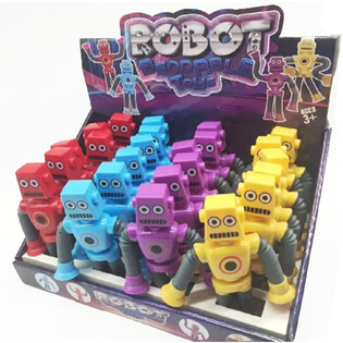 UPOGLJIVI FLEKSIBILNI ROBOTI IGRAČE - MIX BARV - V DISPLAYU (24 kos)