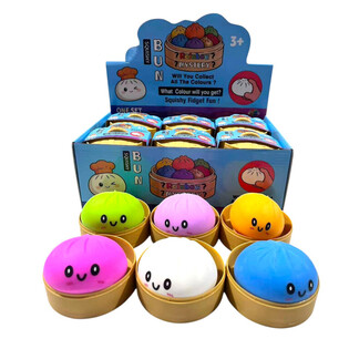 RAGE - Squishy Bun Dumplings VELIKI (Dim. 8.5 x 8.5 x 4.8 cm) - Viralna Fidget igrača 2026 (12 kos)