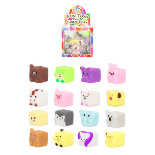 Igračke Squishy Cube Animals za srečolov - v stojalu (96 kosov)
