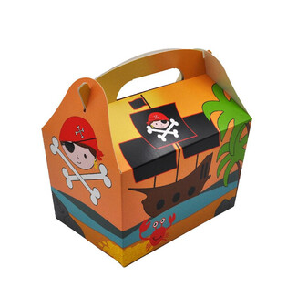 ŠKATLA ZA OTROŠKI MENI MODEL: PIRAT - Vel. 18.5x12x19 CM - FOODBOX - KIDSBOX (24 kos)