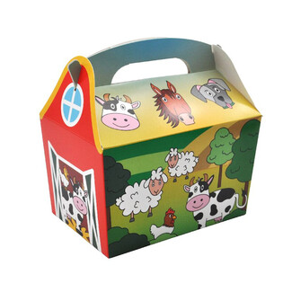 MENI ŠKATLA MODEL: DOMAČE ŽIVALI - Vel. 18.5x12x19 CM - FOODBOX - KIDSBOX (24 kos)