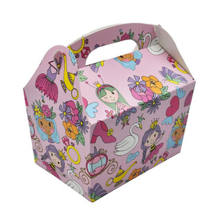 ŠKATLA ZA OTROŠKI MENI PRINCESKA - Dim. 18.5x12x19 CM - FOODBOX - KIDSBOX (24 kos)