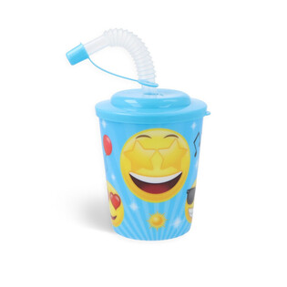 KOZAREC ZA PIJAČO / SLADOLED S SLAMICO - SMILEY (12 kos.)
