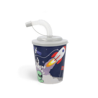KOZAREC ZA PIJAČO / SLADOLED S SLAMICO – SPACE / VESOLJE (12 kos.)