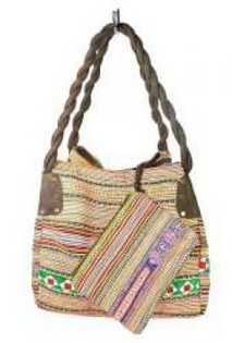 Brokatna torba B-Fair Mala Rjava in Zelena (1 kos)