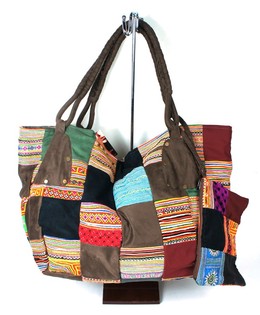 B-FAIR VELIKA PATCHWORK TORBA, RJAVA (1 kos)