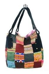 B-Fair Patchwork Torba Velika Črna - Ročno delo (1 kos)