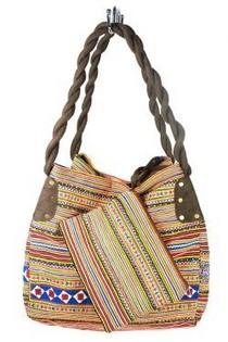 B-FAIR Brokatna Torba Mala Rjavo-Modra (1 kos)