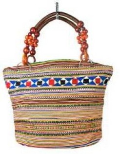 Torba B-FAIR Beads z rjavimi kroglicami na ročaju (1 kos)