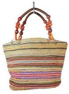 Torba B-Fair Beads Rjava z Ročajem iz Kroglic (1 kos) | Art. 97744